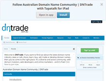 Tablet Screenshot of dntrade.com.au